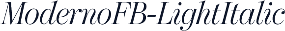 ModernoFB-LightItalic