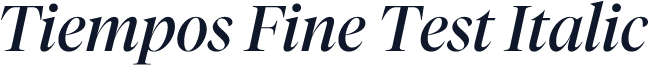 Tiempos Fine Test Italic