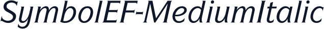 SymbolEF-MediumItalic