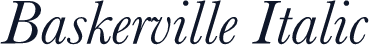 Baskerville Italic
