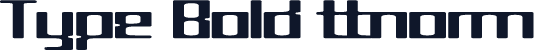 Type Bold ttnorm