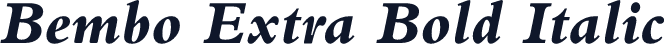 Bembo Extra Bold Italic