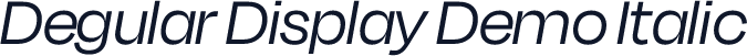 Degular Display Demo Italic