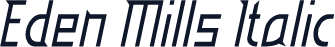 Eden Mills Italic