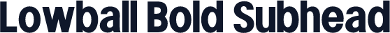 Lowball Bold Subhead