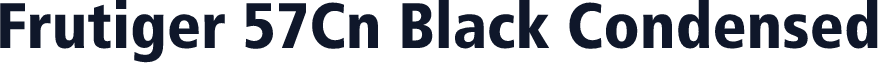 Frutiger 57Cn Black Condensed