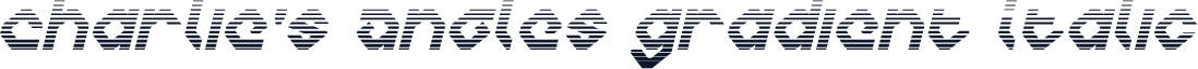 Charlie's Angles Gradient Italic