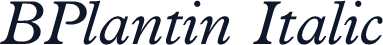 BPlantin Italic