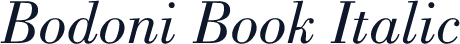 Bodoni Book Italic