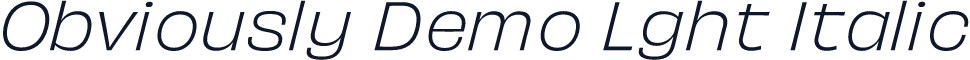 Obviously Demo Lght Italic