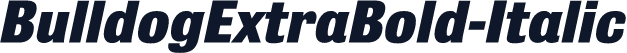 BulldogExtraBold-Italic