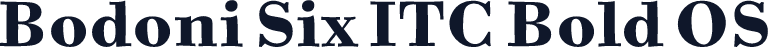 Bodoni Six ITC Bold OS