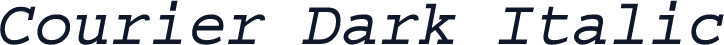Courier Dark Italic
