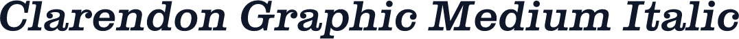 Clarendon Graphic Medium Italic