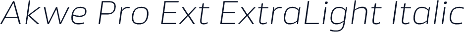 Akwe Pro Ext ExtraLight Italic