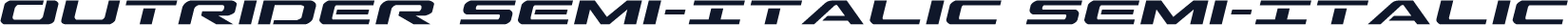 Outrider Semi-Italic Semi-Italic
