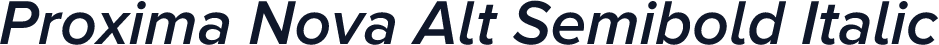 Proxima Nova Alt Semibold Italic