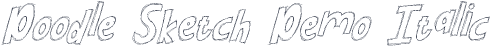 Doodle Sketch Demo Italic