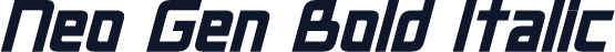 Neo Gen Bold Italic