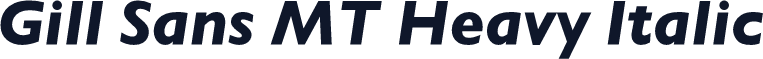 Gill Sans MT Heavy Italic