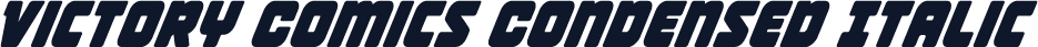 Victory Comics Condensed Italic