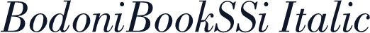 BodoniBookSSi Italic