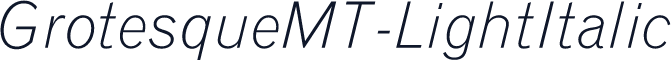 GrotesqueMT-LightItalic
