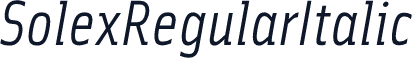 SolexRegularItalic