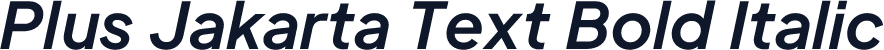 Plus Jakarta Text Bold Italic