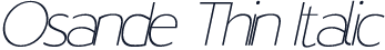 Osande Thin Italic