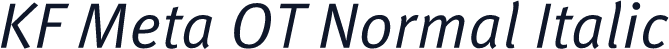 KF Meta OT Normal Italic