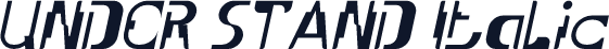 UNDER STAND Italic