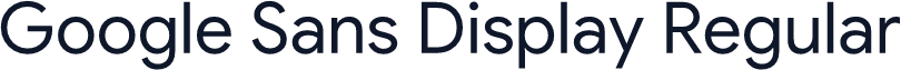 Google Sans Display Regular
