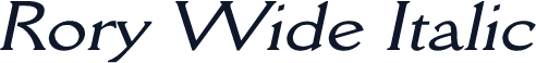 Rory Wide Italic