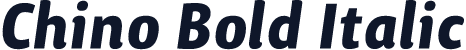 Chino Bold Italic