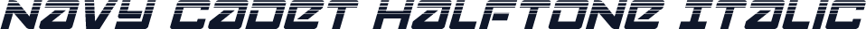 Navy Cadet Halftone Italic