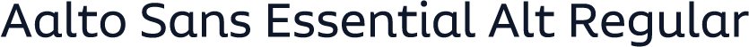 Aalto Sans Essential Alt Regular