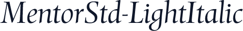 MentorStd-LightItalic