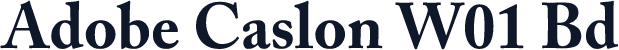 Adobe Caslon W01 Bd