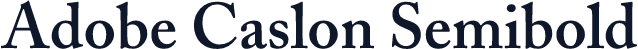 Adobe Caslon Semibold