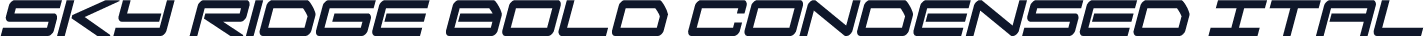 Sky Ridge Bold Condensed Ital