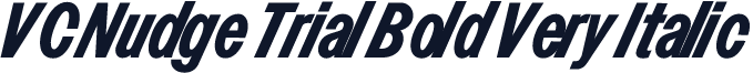 VC Nudge Trial Bold Very Italic