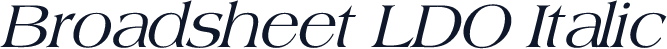 Broadsheet LDO Italic
