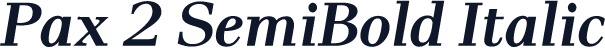 Pax 2 SemiBold Italic