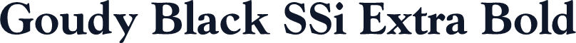 Goudy Black SSi Extra Bold