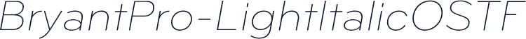 BryantPro-LightItalicOSTF