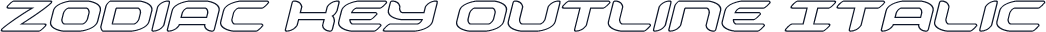 Zodiac Key Outline Italic