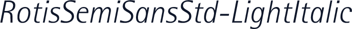 RotisSemiSansStd-LightItalic
