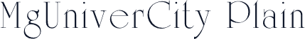 MgUniverCity Plain
