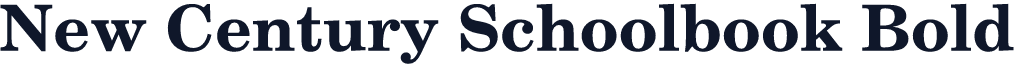 New Century Schoolbook Bold